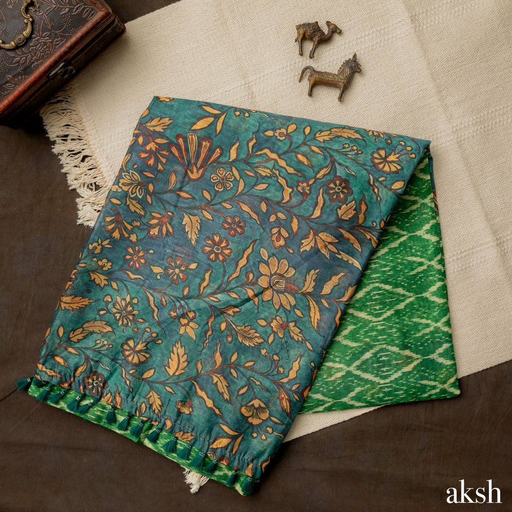 Floral Kalamkari Chanderi Saree