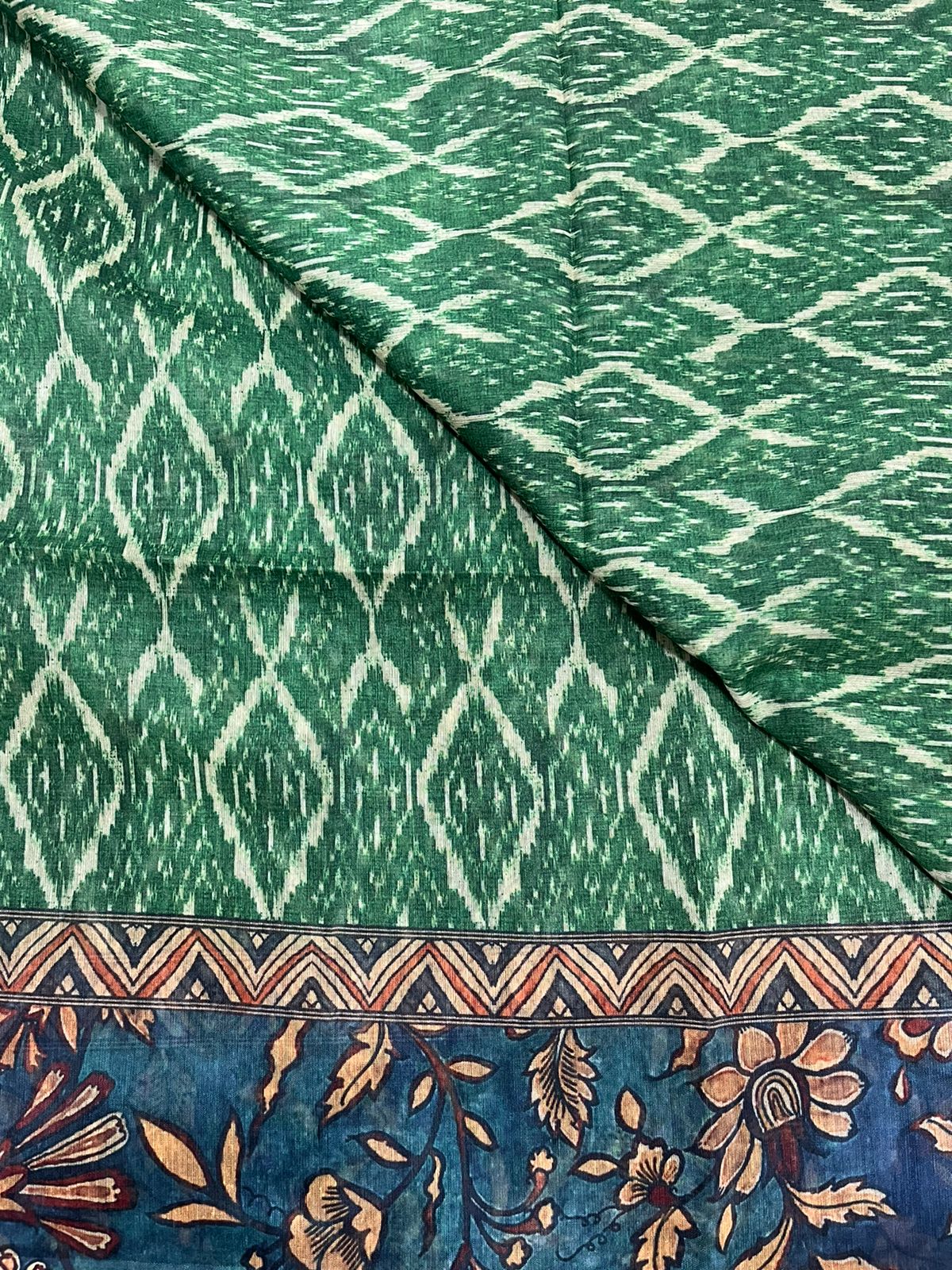 Floral Kalamkari Chanderi Saree