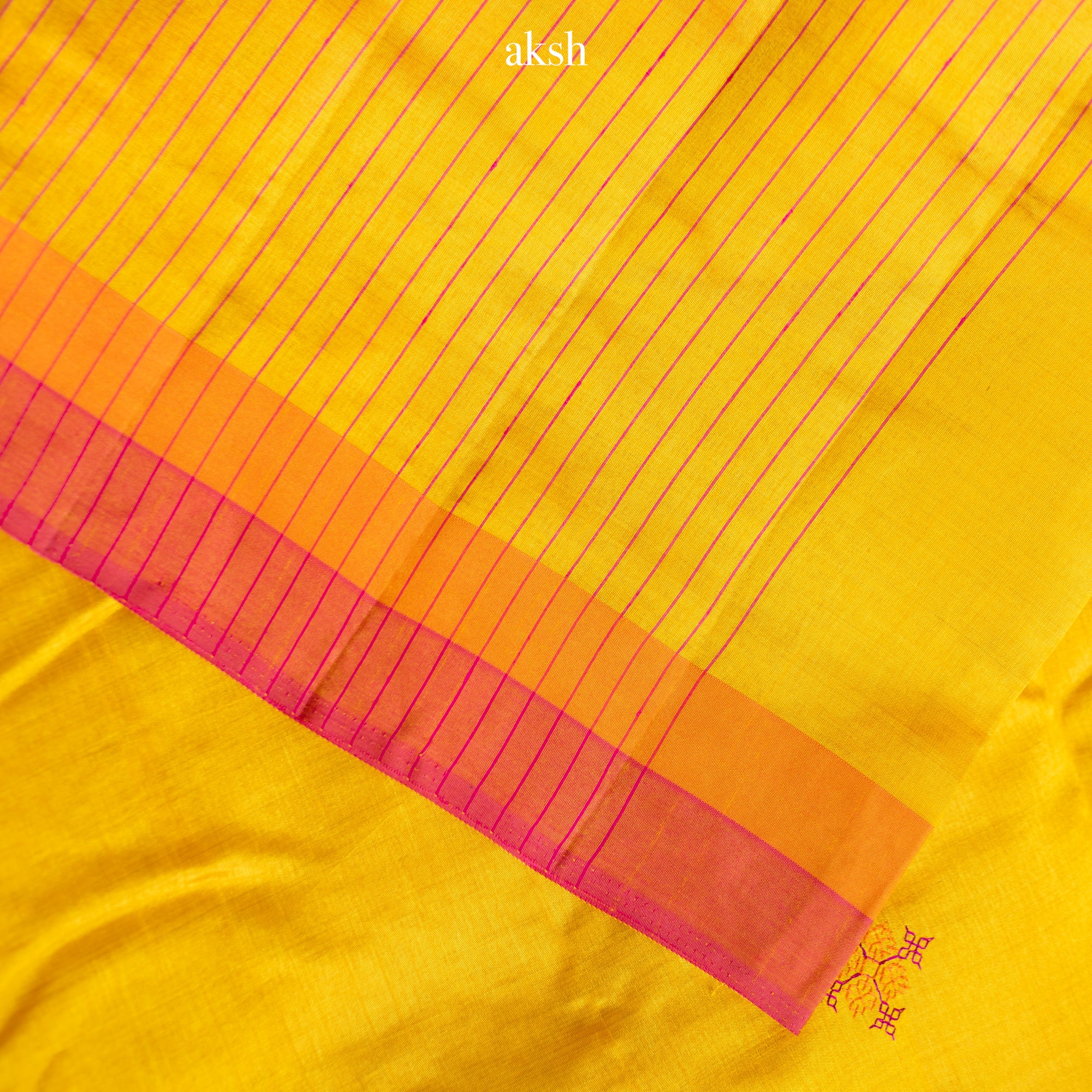 Yellow Kasuti Tussar Silk Saree