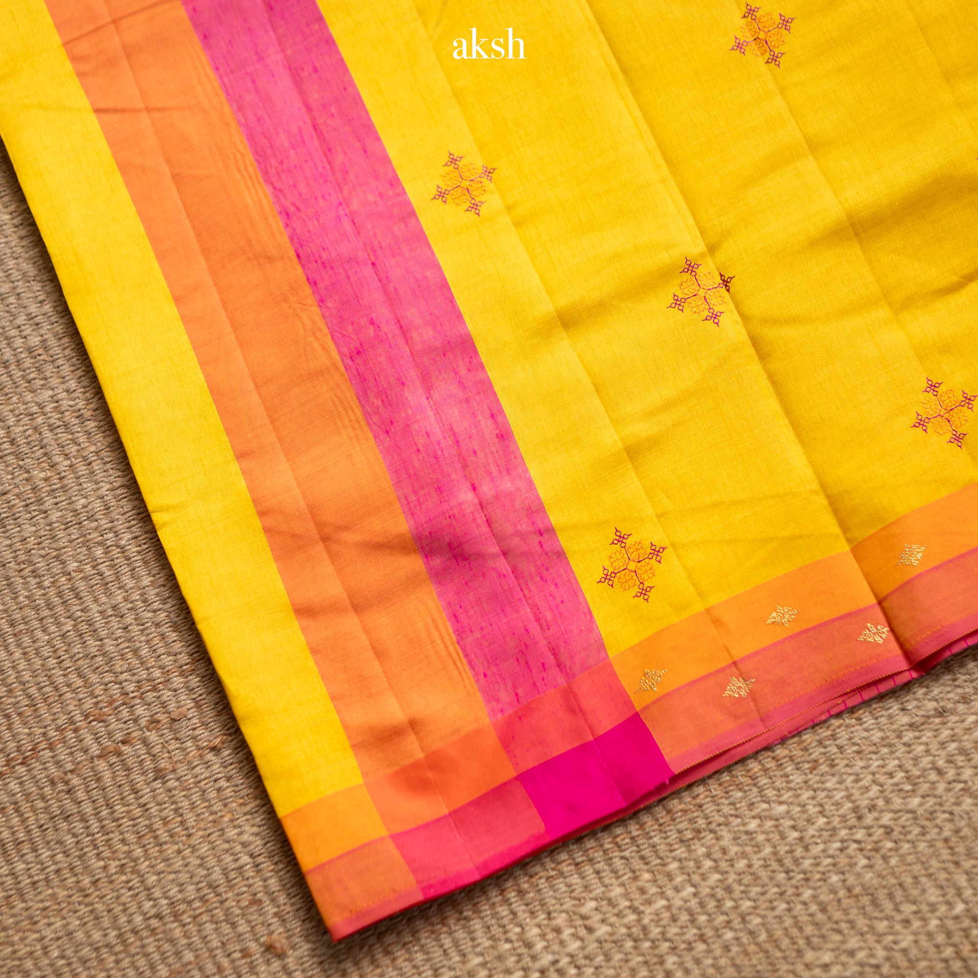 Yellow Kasuti Tussar Silk Saree